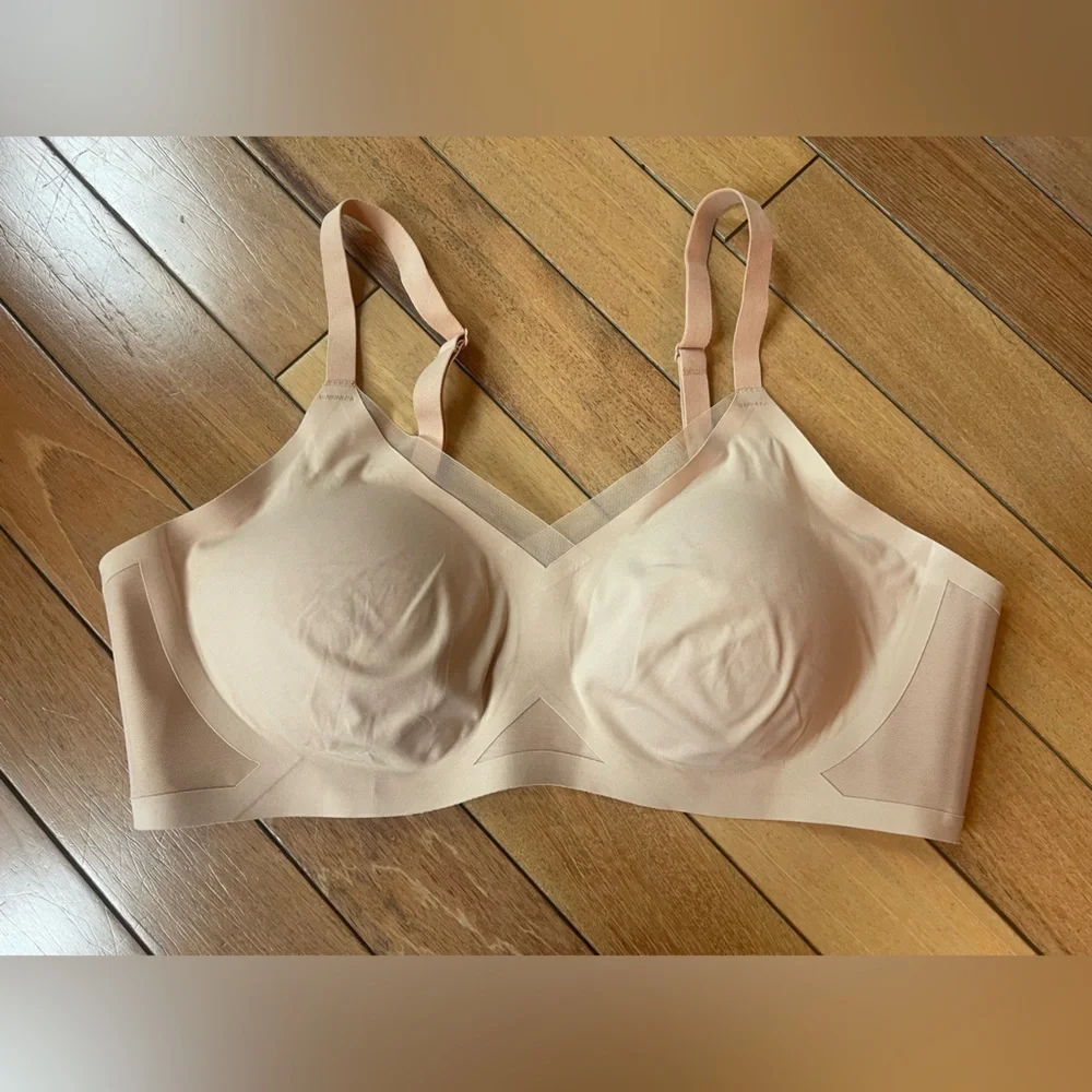 Honeylove Crossover Seamless Everyday Wireless Bra– XL – Nude